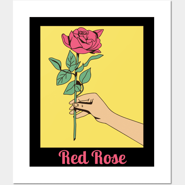 Red Rose Wall Art by BloomInOctober